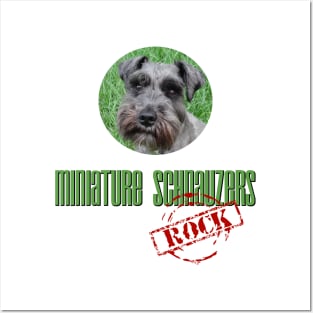 Miniature Schnauzers Rock! Posters and Art